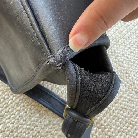 Vintage Coach Classic Black Pouch Bag 9170 ✨Rare✨ - Picture 9 of 11